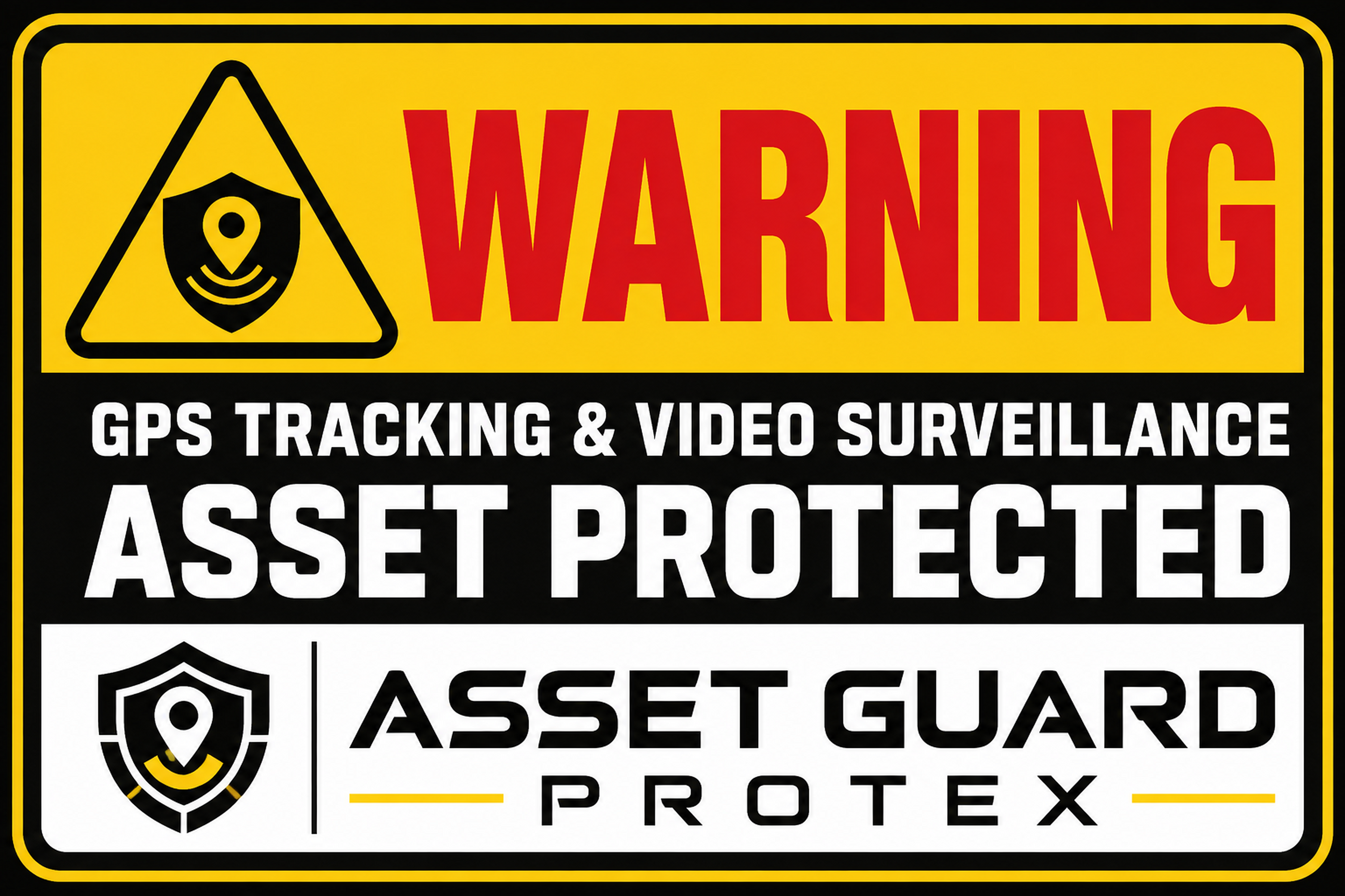 12 by 8 inch Asset Guard Protex large master security sign
