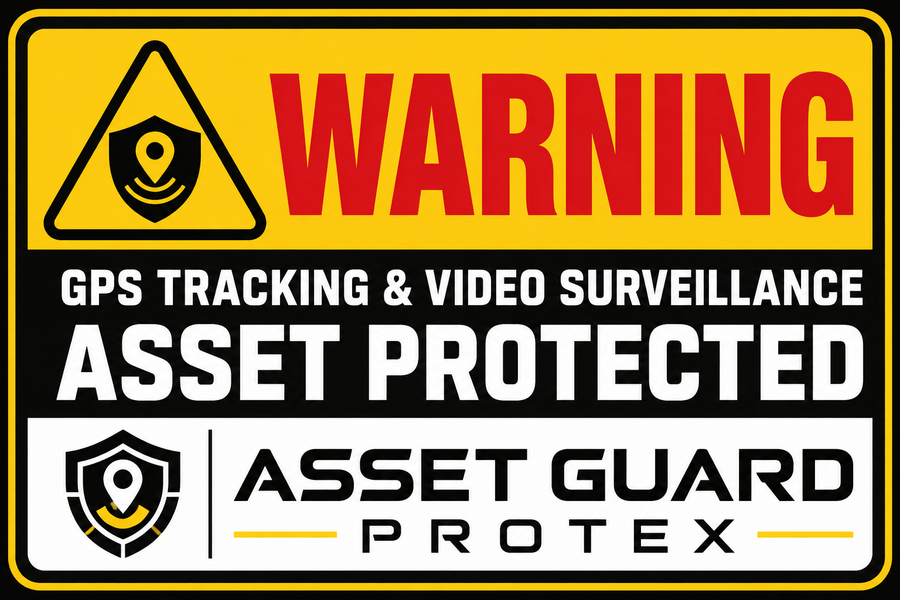 3 by 2 inch Asset Guard Protex master security sign