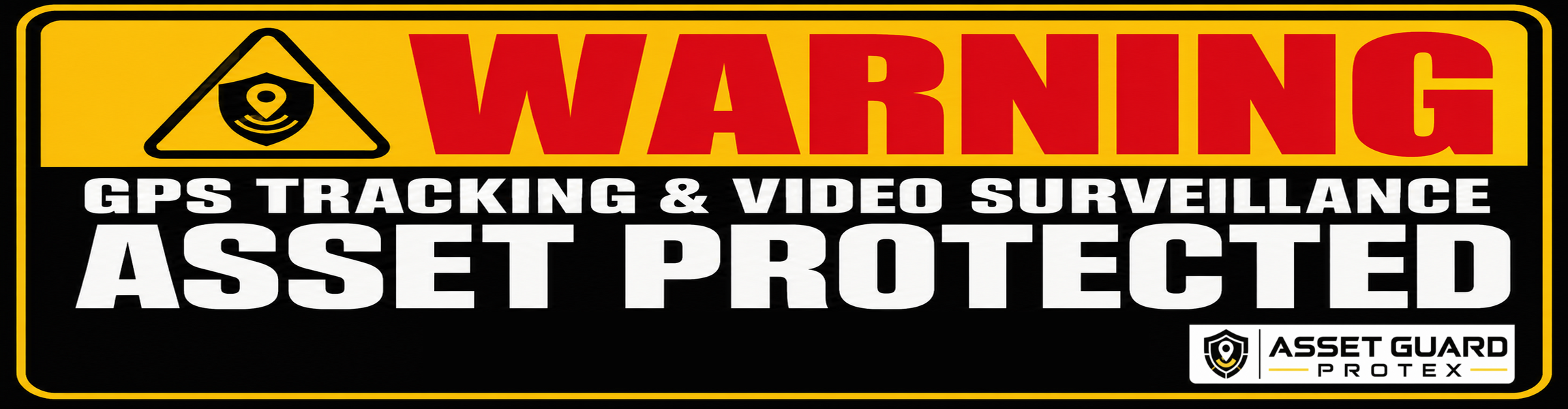 11.5 by 3 inch Asset Guard Protex bumper sticker